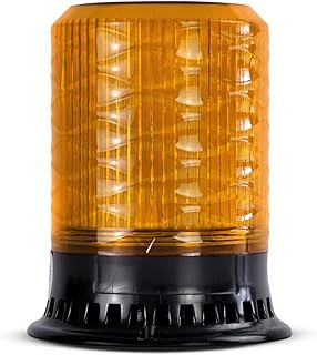 Y DIANS S LED Strobe Lights 120dB Horn 9 Tones 4 Flash Modes Adjustable Amber Warning Beacon Light with Magnetic Base for Vehicles, Trucks and Industry DC10V-30V SLA-090
