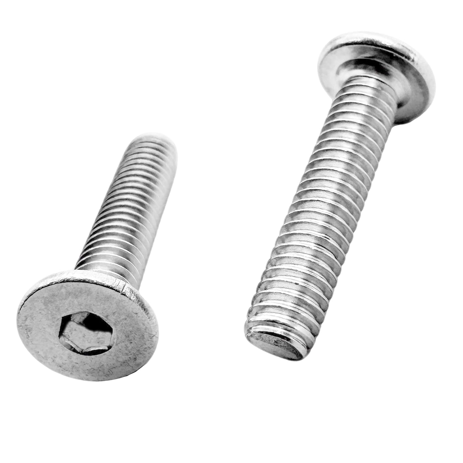 50pcs Low Flat Head Allen Cap Ultra Thin Hex Socket Screw Bolt, 304 Stainless Steel, Fully Threaded (M4-0.7mm x12mm)