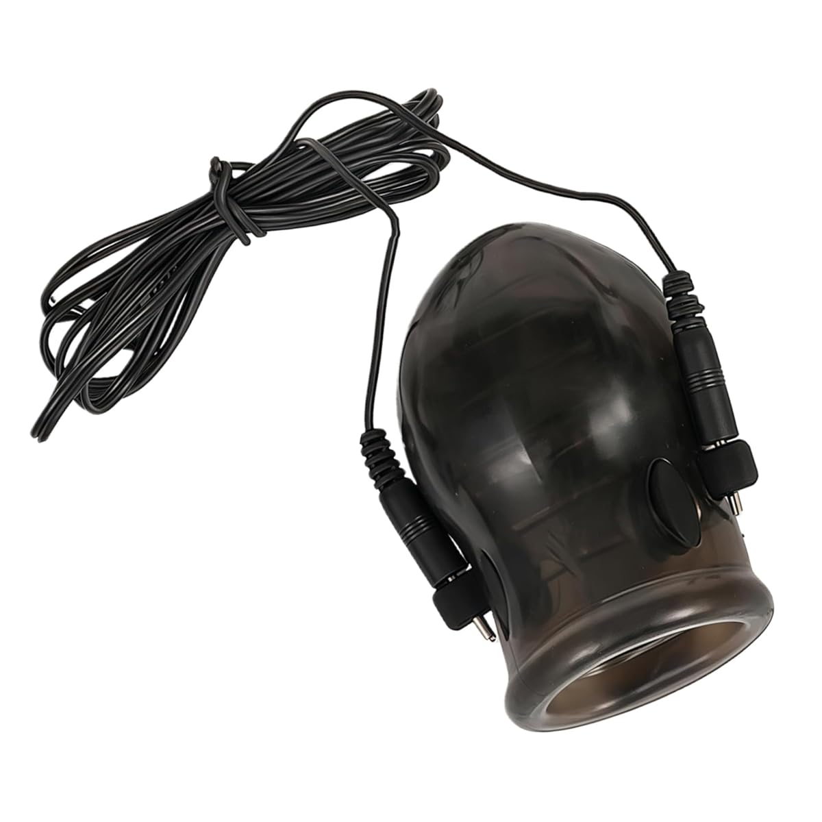 Orirya ペニスサック アダルトグッズ 男性用 パルス感 透明 柔らかいTPE素材 電気ショックアクセサリー ペニス拘束具 ペニス責め ペニスサック（黒）