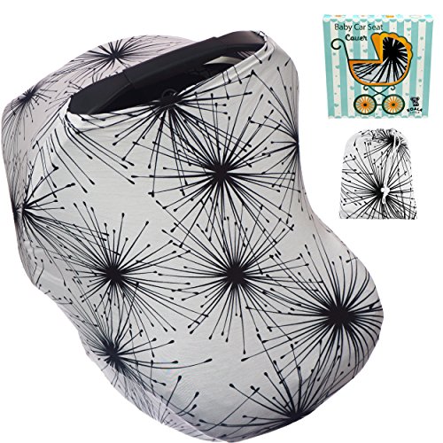 Image of Koala Little Nursing Carseat Canopy Cover Black/White