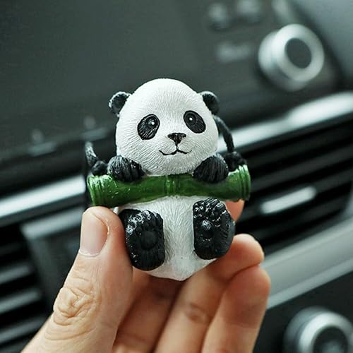 Miniatura 2 de Panda colgante colgante de coche creativo lindo rama de resina oscilante animal panda espejo retrovisor interior hogar encantos decorativos colgante