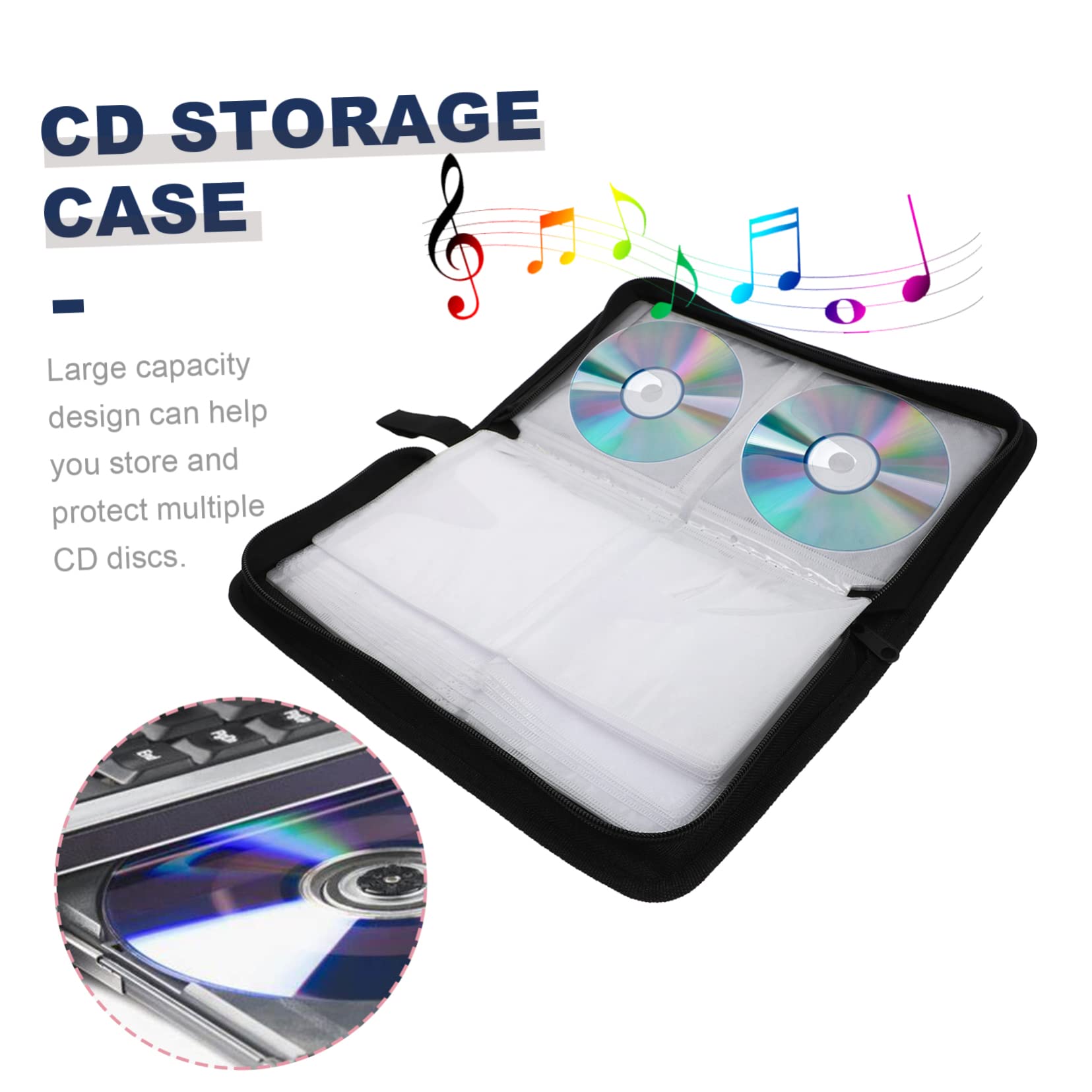 PRETYZOOM 1Pc CD Organizer Bag Slot Oxford Cloth CD Storage Container for Home Use Lightweight Design Shock Resistant for Travel and Car