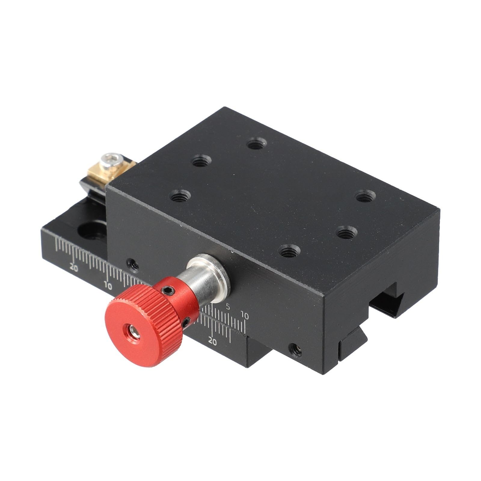 X-Achsen-Schwalbenschwanz-Rillenschieber, lineare Bühne mit Zahnstange und Ritzel, 40 mm Hub, CNC-Aluminiumlegierung für präzise Positionierung und Ausrüstungseinstellung, Schwarz