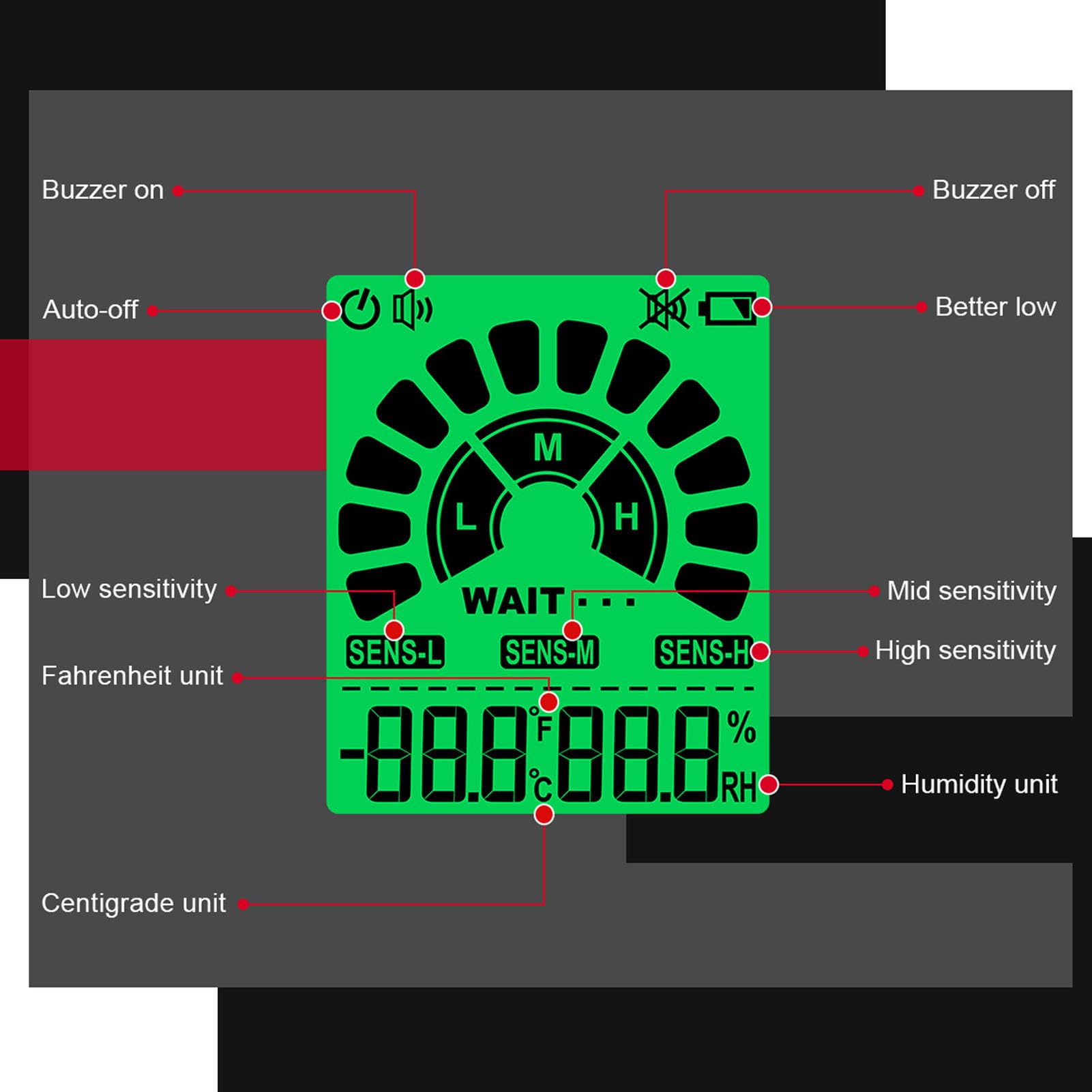 Detektor Wycieku Gazu, Tester Wycieku Gazu Palnego Alarm Wybuchu Gazu, Podłączany do ściany Ręczny Detektor Diagnostyczny Gazu Palnego Lokalizowanie źródła Propanu, Gazu Ziemnego
