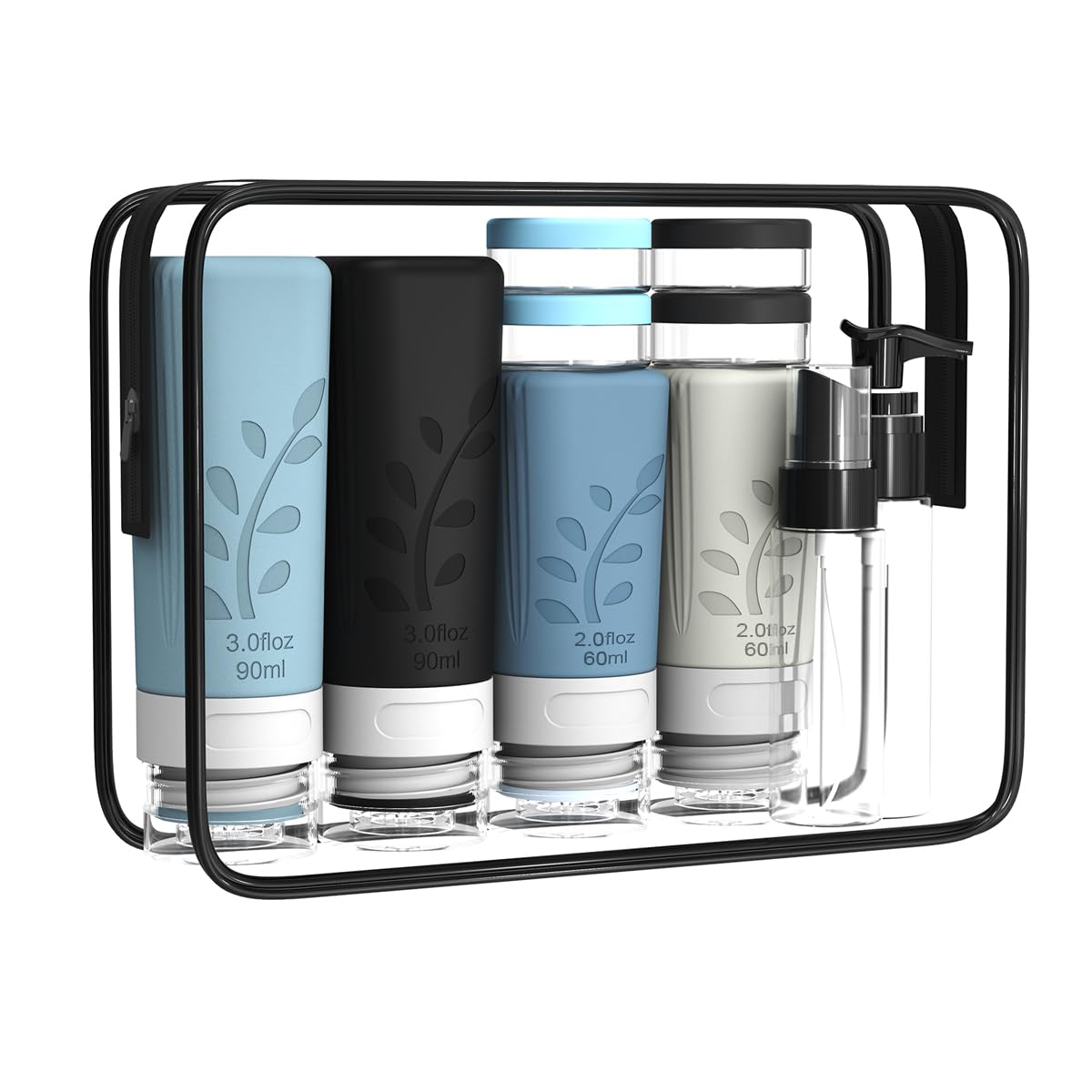 Travel Bottles for Toiletries, 18 Pack Leakproof Travel Size Toiletries