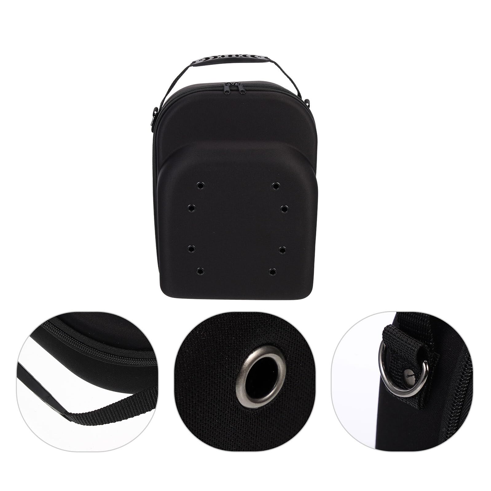 Estuche Rígido Negro de Eva para Guardar Gorras de Béisbol Asa, Transpirable y Portátil para Viaje y Almacenamiento Seguro