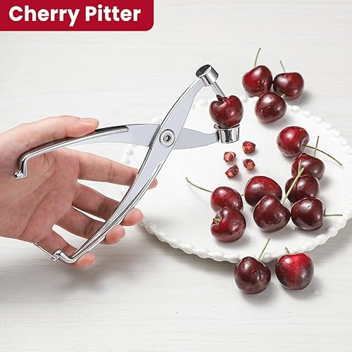 Yeatem JS-1 Cherry Pitter Cherry Picker Easy To Use,Heavy Duty Cherry Tool All Metal Construction thumb #3