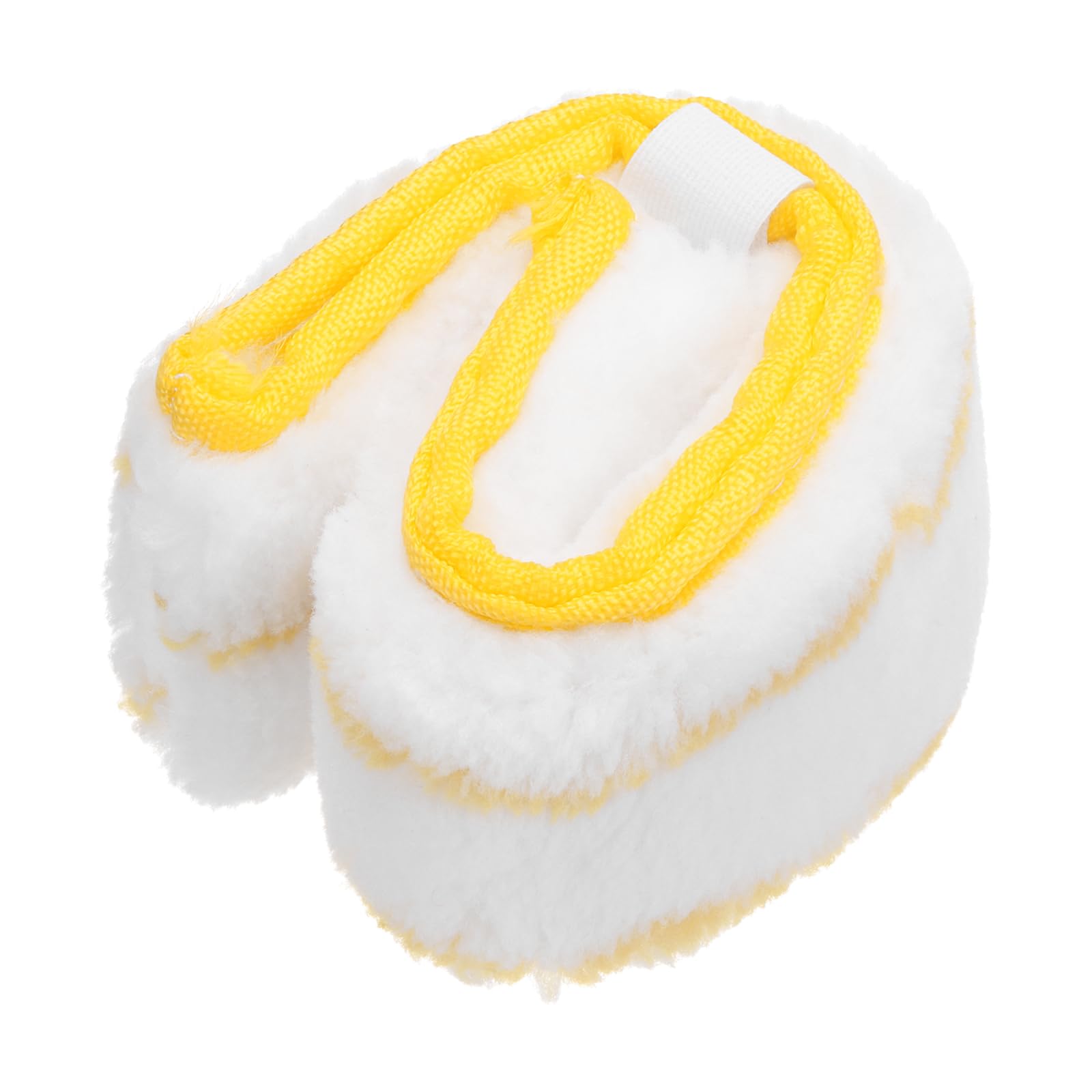 MECCANIXITY Microfiber Scrubber Replacement Head 9.84 Inch for Window Glass Marble Wall Home Bathroom, Yellow/White