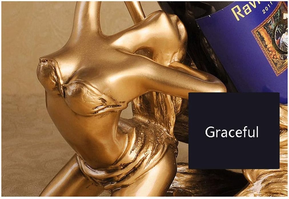 Wine Racks European-Style Resin Bottle Holder Wine Rack Wine Cabinet Home Decoration Wine Bottle Holder Table Top Wine Racks Countertop Wine Rack Stand Wine Racks (Color : Silver)