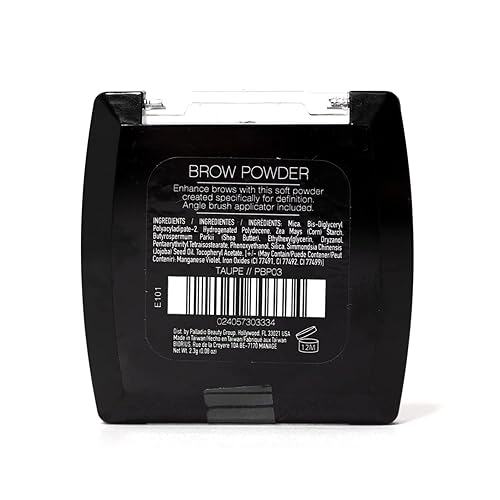 Miniatura 9 de Palladio Polvo de cejas para cejas, polvo suave y natural para cejas con aceite de jojoba y manteca de karité, ayuda a mejorar y definir las cejas,