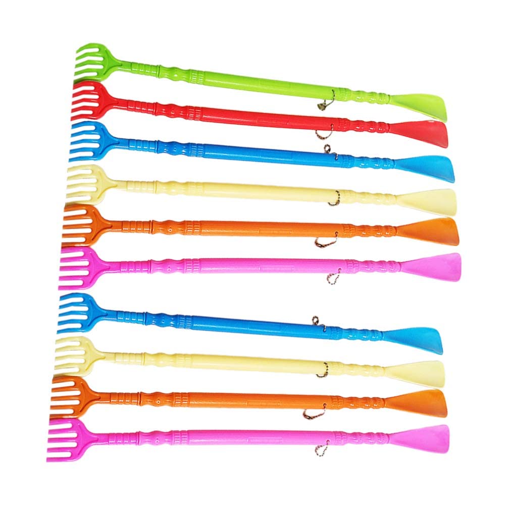 10pcs Shoe Horns Back Scratcher 2 in 1 Massage Tool Plastik Hanging for Men Women Seniors Pregnancy Travel Office Home