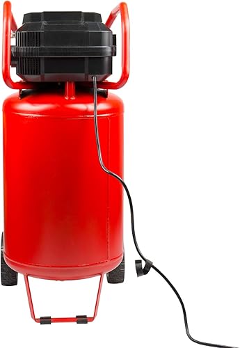 Vista 6 de Craftsman Compresor de aire, 20 galones sin aceite 1.8 HP Max 175 PSI Presión Dos acopladores rápidos de gran capacidad, rojo - CMXECXA0232043
