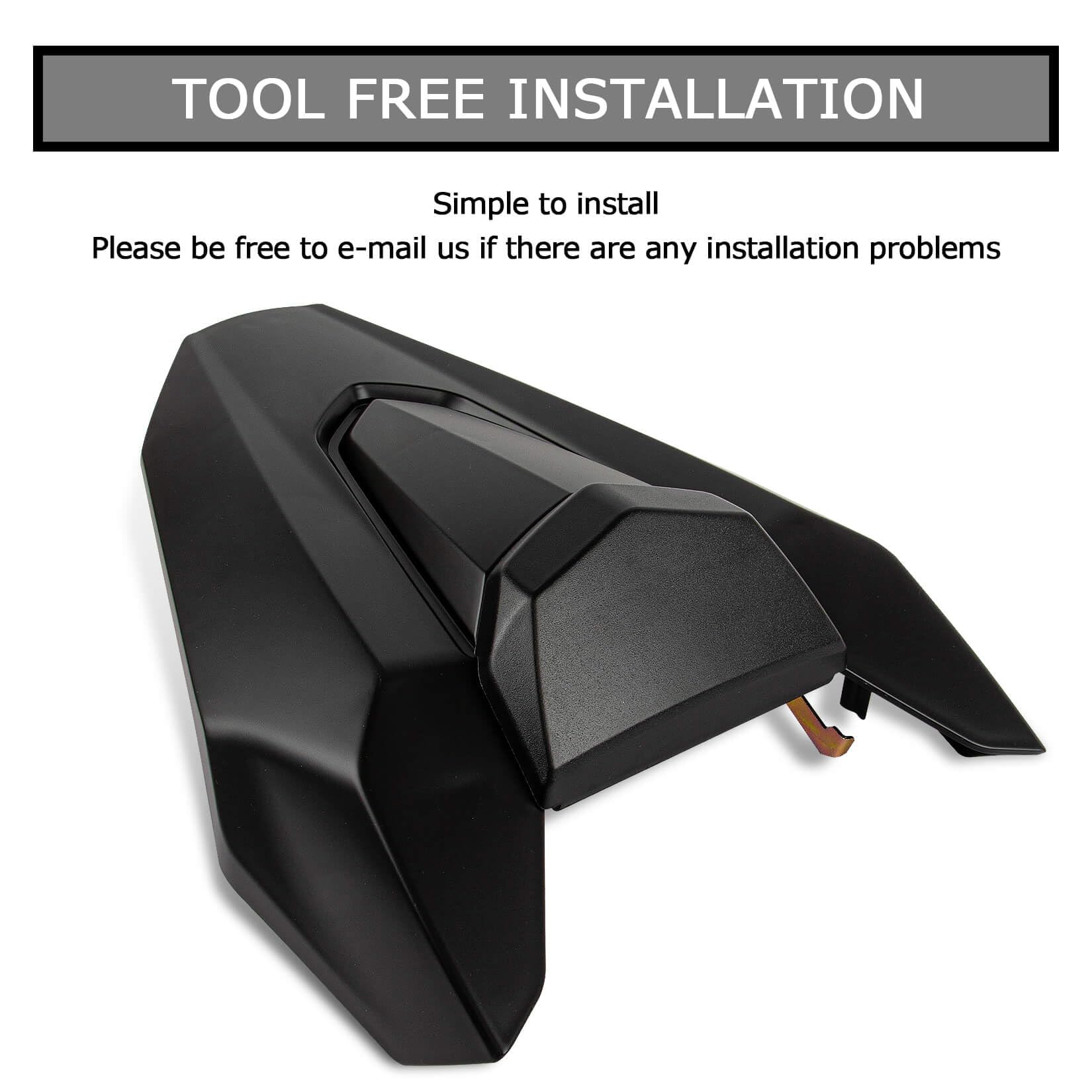 Cubierta del Asiento Trasero Carenado de Capó para CB650R CBR650R 2018 2019 2020 2021 2022 2023 PSLER Protección Trasera Partes de Motocicleta(Negro Mate)
