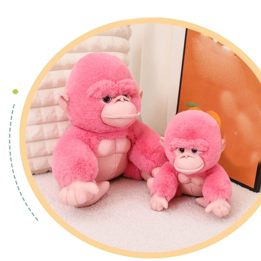 ぬいぐるみ ゴリラ 動物 小さい ゴリラ 可愛い 肌触りよい 全年齢向けのぬいぐるみ 20cm 柔らか ピンク ソフト ぬいぐるみ装飾品 子供向けぬいぐるみギフト 添い寝まくら バレンタイン クリスマスプレゼント おもちゃ