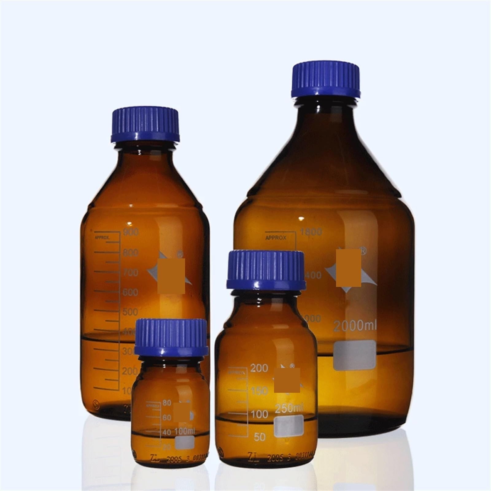 Butelka na odczynniki, GG-17 Szklana Butelka na Odczynniki Brązowa i Przezroczysta 100-1000 ml Zakrętka Szkło Laboratoryjne(1000ml TP Glass)