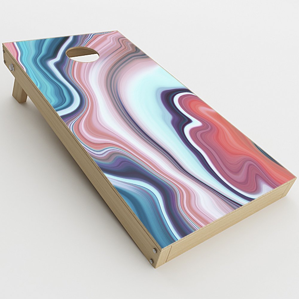 Skin Decal Vinyl Wrap for Cornhole Game Board Bag Toss (2xpcs.) Skins Stickers Cover/Geode Stone Rock Swirl Mix