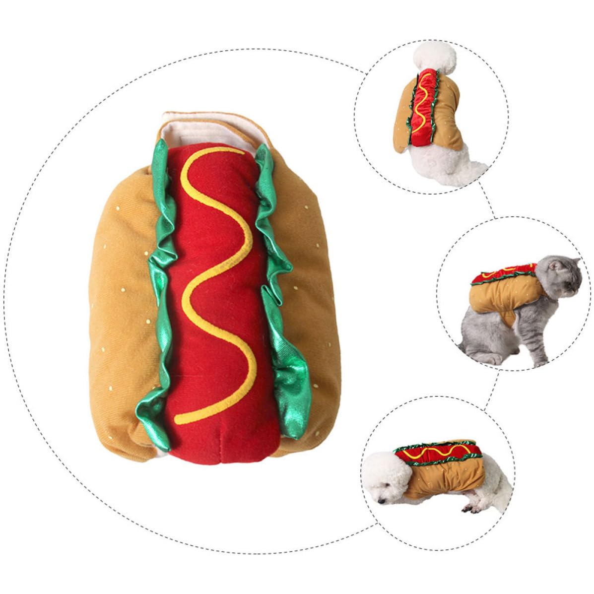 Alasum Costume e Stile Creativo e Adorabile e Arancia in Poliestere per Cani e Gatti per Leggero e Comodo Facile da Indossare per Feste e Carnevali Feste Carnevali