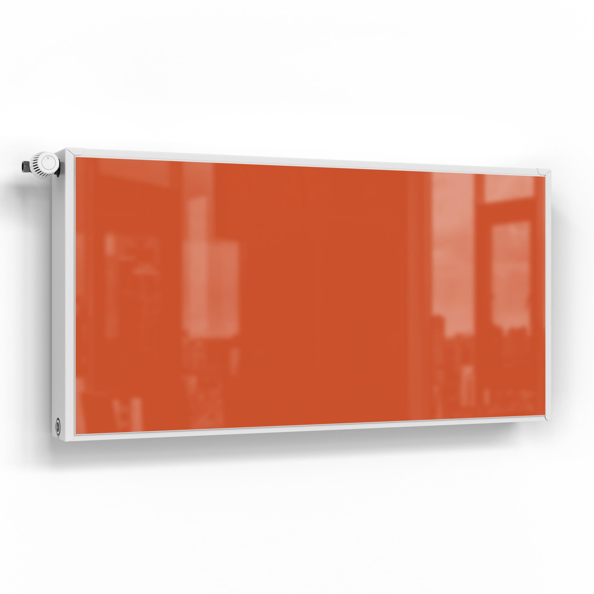 DEQORI Lámina magnética para calefacción, 120 x 60 cm, monocolor, terracota, decorativa para radiadores, lámina decorativa autoadhesiva, magnética y se puede escribir