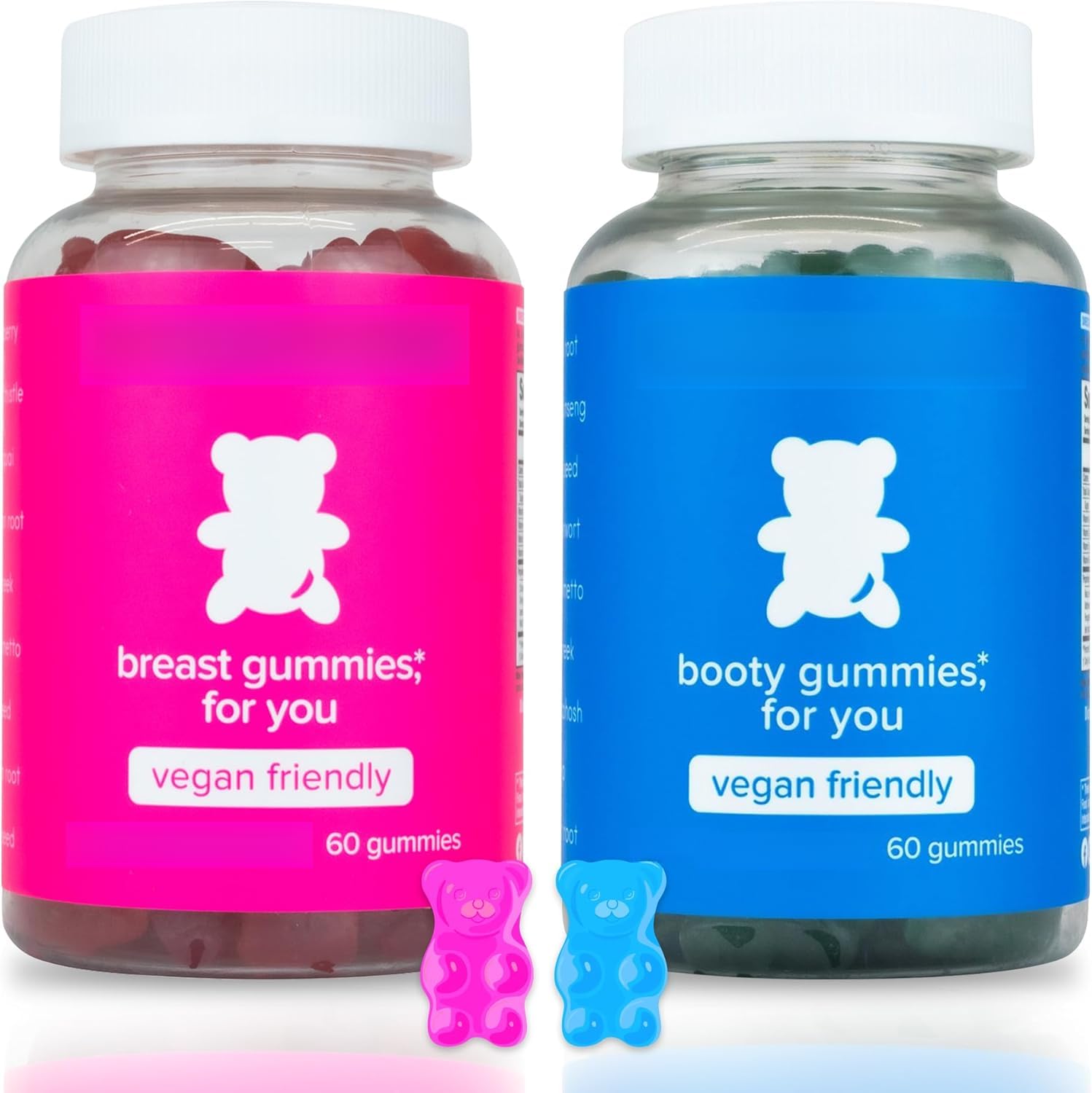 Gomitas para glúteos para mujeres - Multivitaminas con plantas naturales - Sin OGM