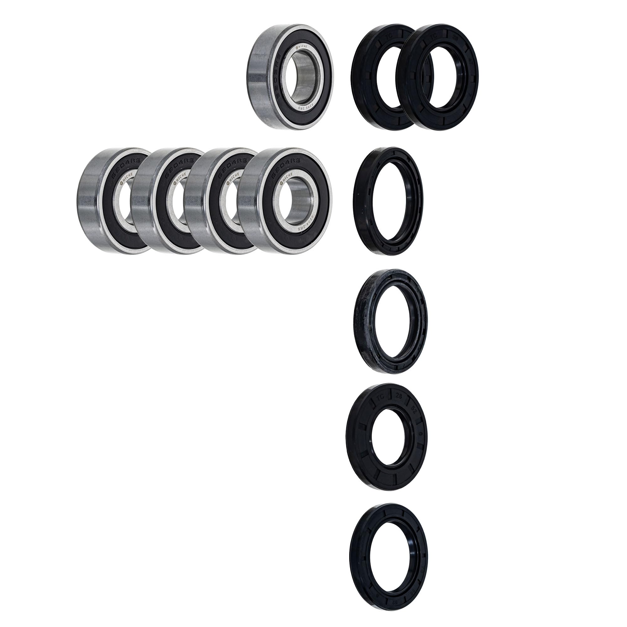 NICHE Wheel Bearing Seal Kit for Triumph Tiger 800 Thunderbird 1600 1700 Storm 6204-2RS 6205-2RS