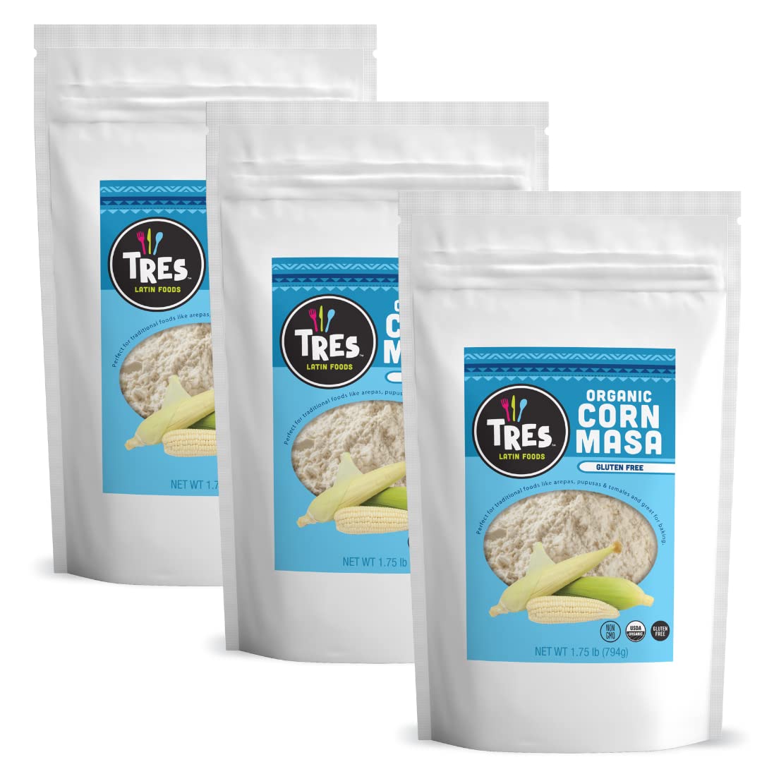 Buy Tres Latin Foods White Corn Masa Harina 3 pack Corn Flour used