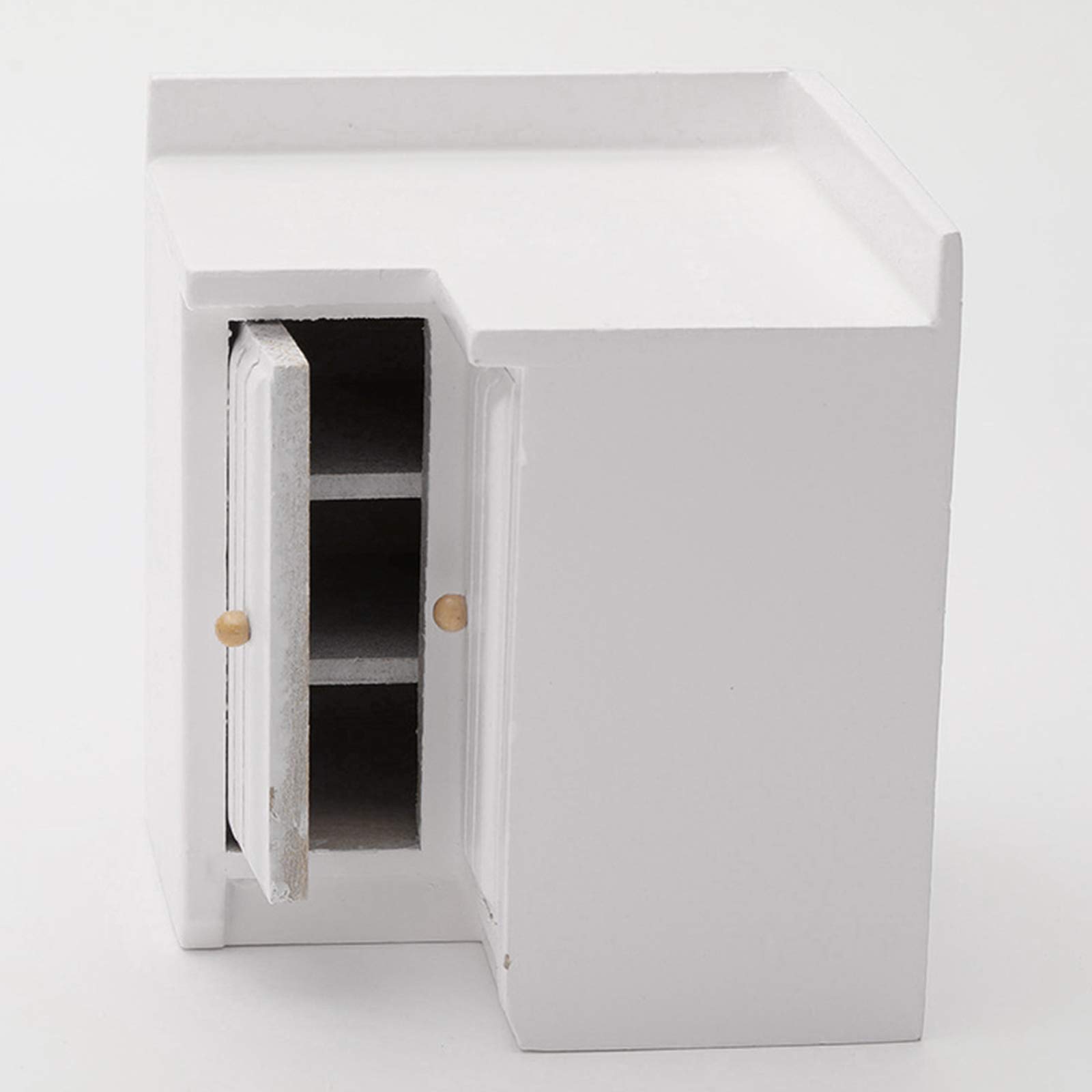 Armoire Miniature 1/12 En Bois – Porte Fonctionnelle Et Tiroir – Cuisine Maison De Poupée – Déco Vintage – 8×4,2×14 Cm