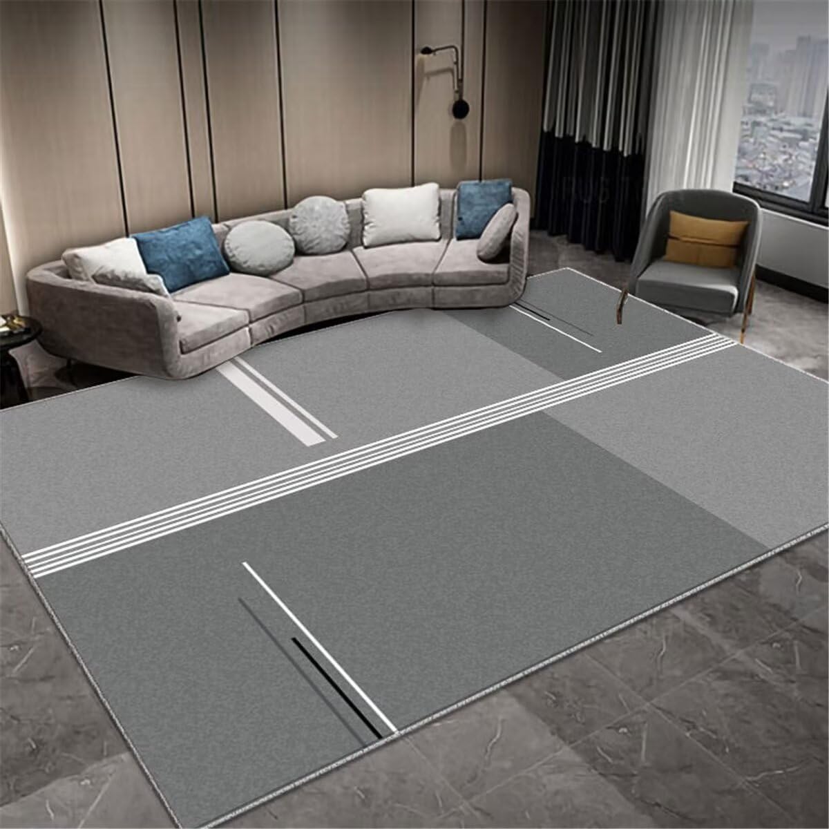 Tapis garcon chambre déco moderne et grand tapis de salon gris 200X260CM