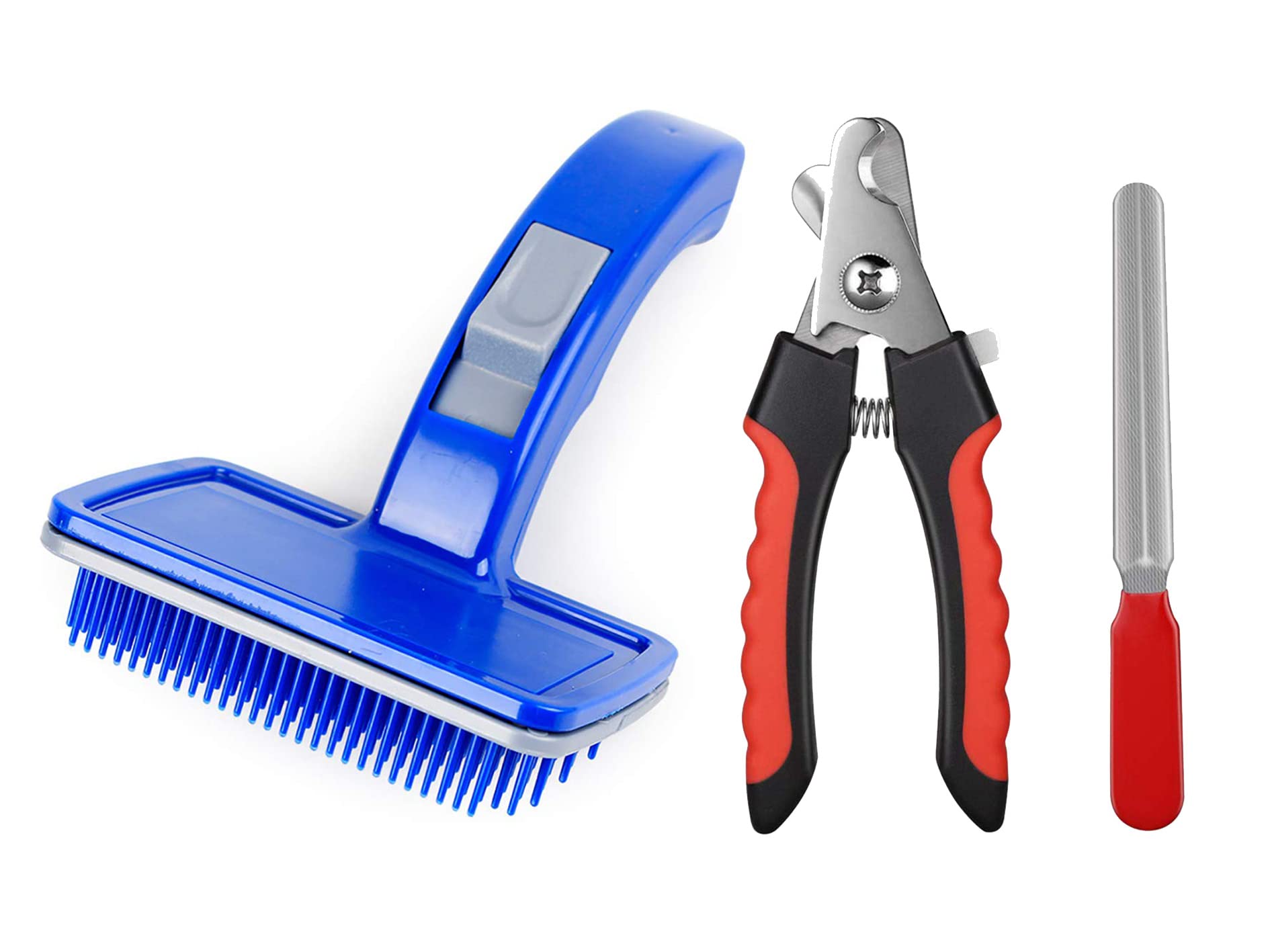 Pawwfect® Slicker Grooming Brush and Nail Cutter for Dogs and Cats, Self-Cleaning Feature, Remove Shedding Hair, Tangles and Matting, Flexible Coated Bristle Tips Small to Large Breeds Dog (B0BF5MH2FV) Amazon Price History, Amazon Price Tracker