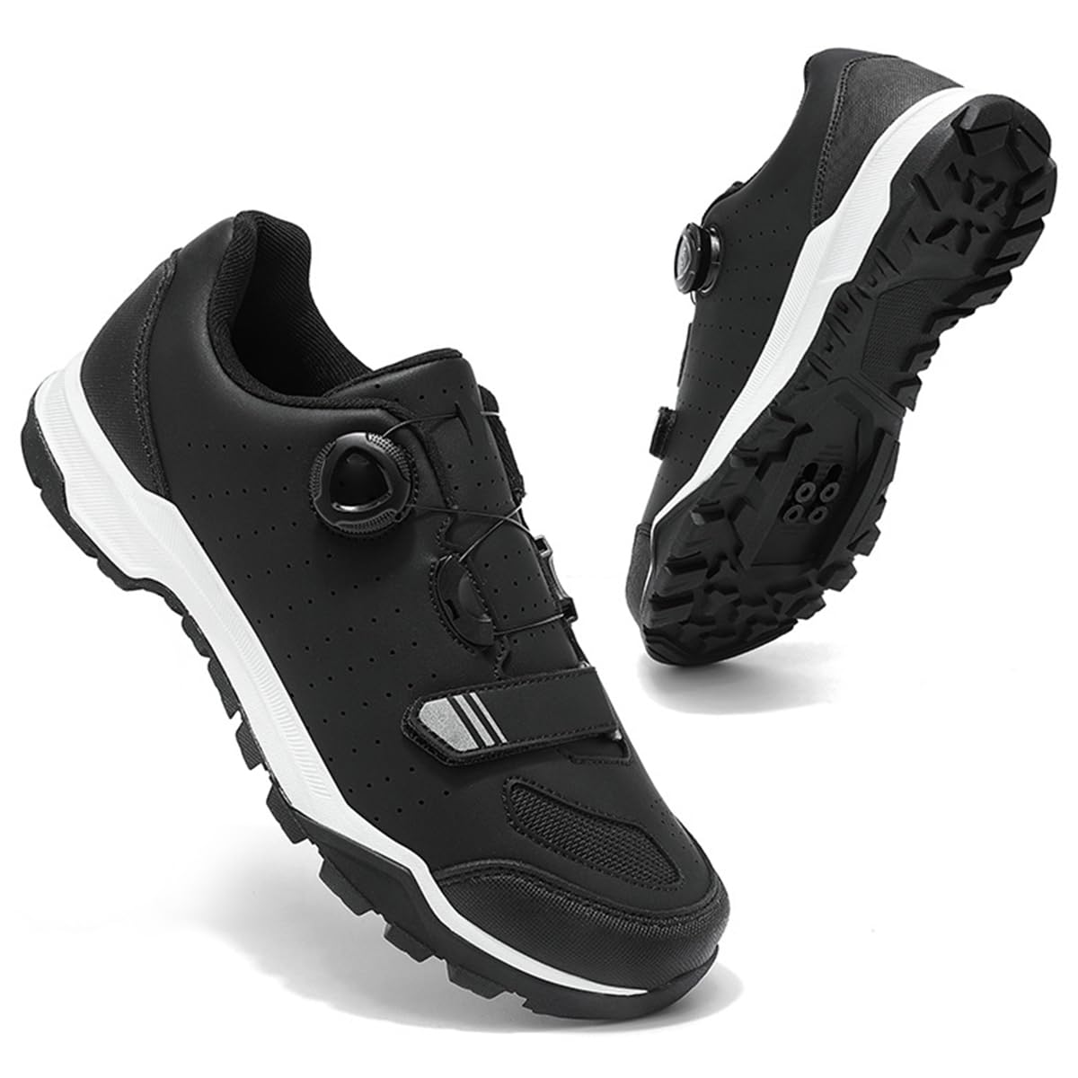 Zapatilla de Ciclismo MTB Hombre, Zapatos Bicicleta de Montaña Antideslizantes Compatibles con SPD Lock System Unisex Adulto Respirables