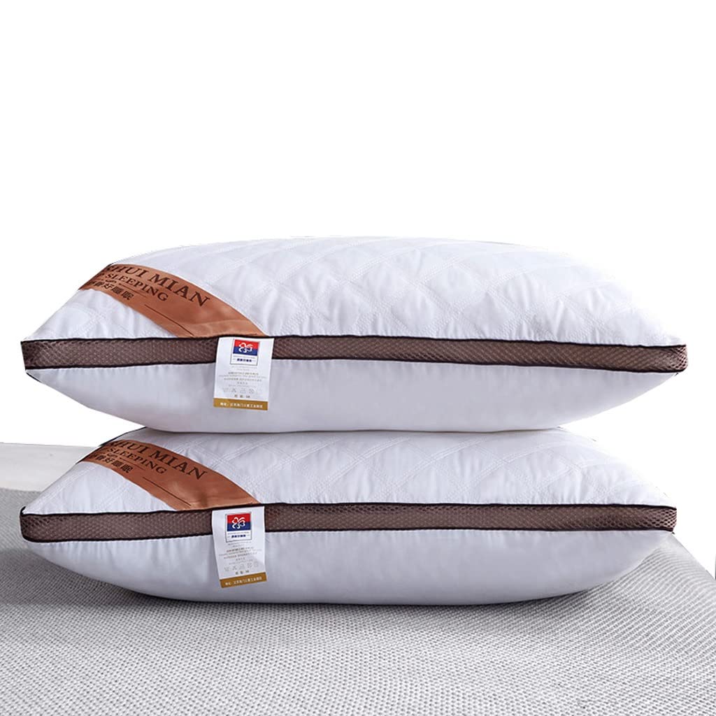 MFJGHU Long Neck Pillow Bed Sleeping Relieve Cervical Fatigue Shoulder Pain Filling Core Cotton Embroidery