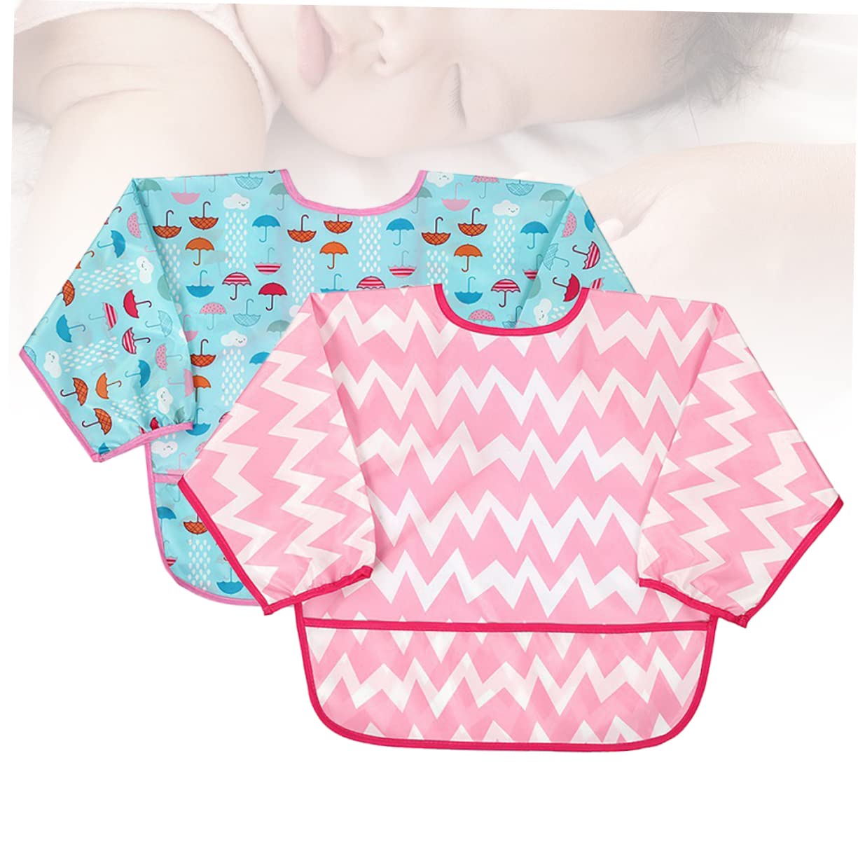 Toyvian 4 Pz grembiule da mangiare per bambini grembiule per bambini grembiule bambino bavaglini bavaglino pettorali grembiuli per bambini grembiuli da mangiare capi di abbigliamento