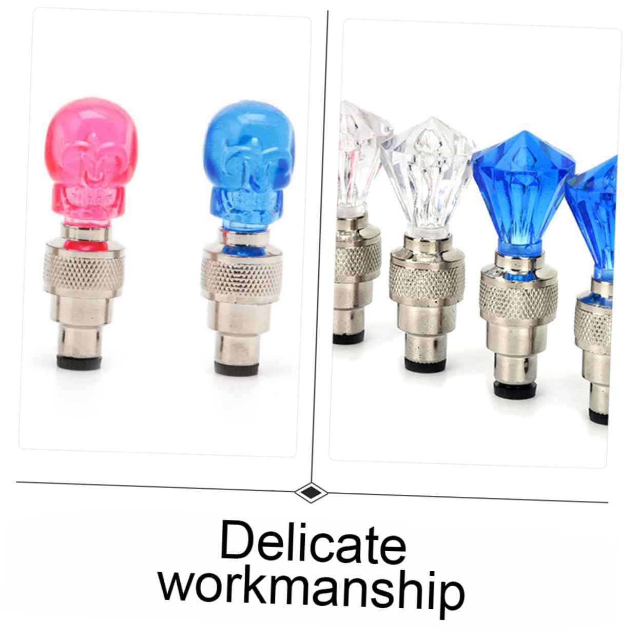 POPETPOP Luce Valvola Bicicletta Luci Bici Pneumatico Ruota Luce Ruota Raggi Ruota Lampada Luce Bici da Strada Plastica