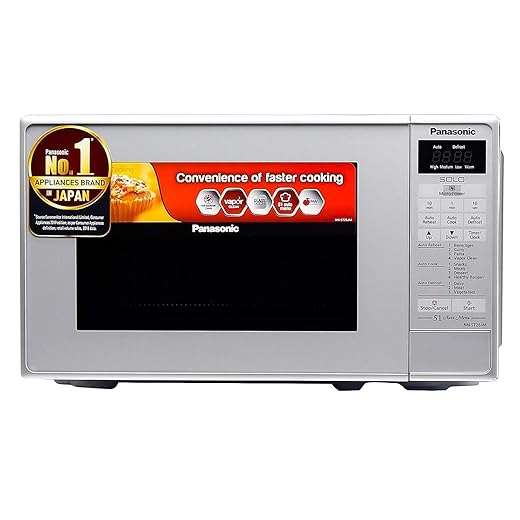 Panasonic 20 L Solo Microwave Oven (NN-ST26JMFDG, Silver, Stainless steel cavity with 51 Auto cook Menus)