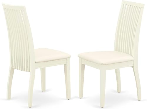 Miniatura 4 de East West Furniture BOIP5-WHI-C - Juego de mesa y sillas de cocina de 5 piezas, incluye una mesa redonda de comedor y 4 sillas de comedor tapizadas