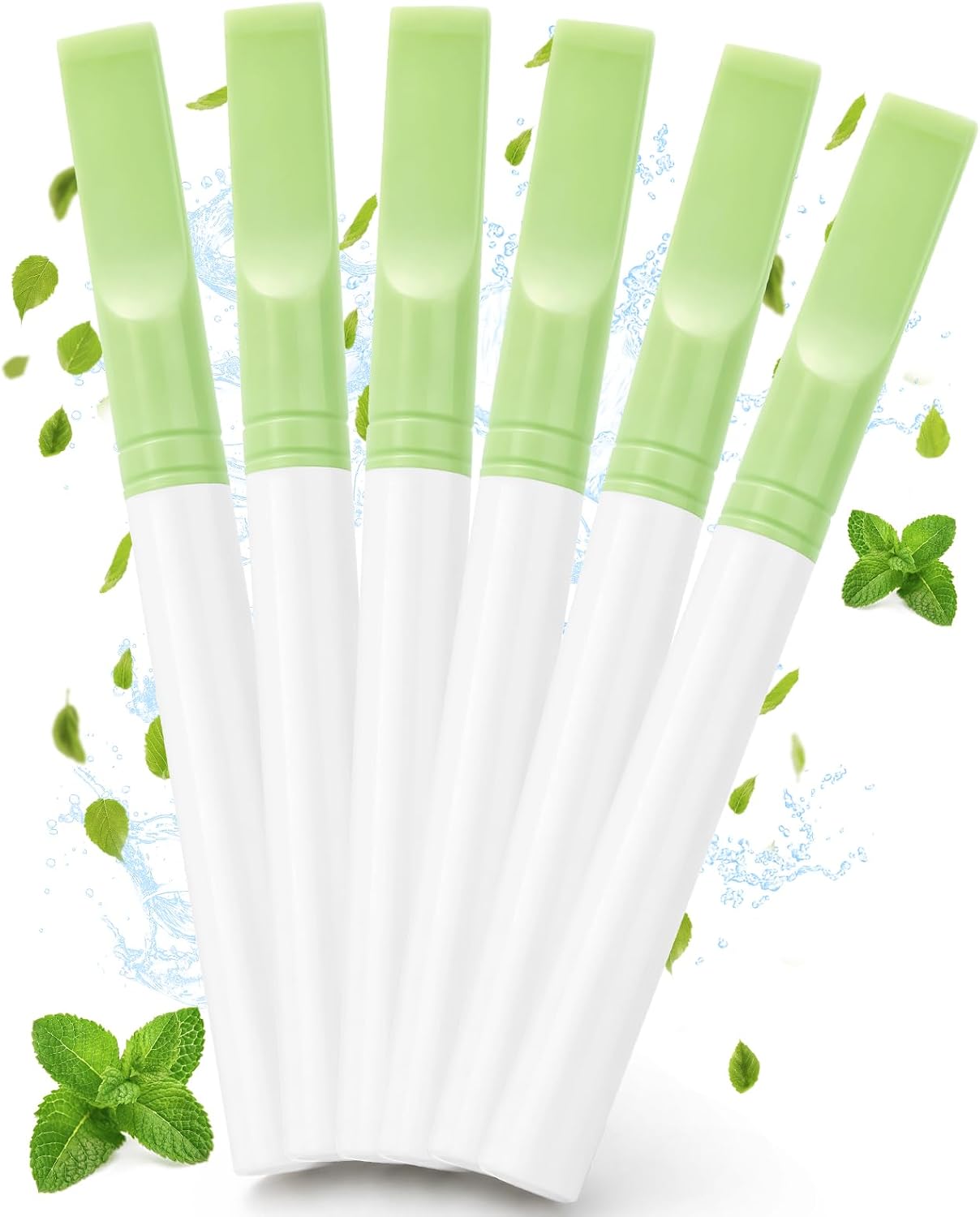 Breathing Stick Pack of 6 Mint 83 x 8 mm - Nicotine Free Smokeless with Authentic Pull Feeling. Soothing & Everywhere