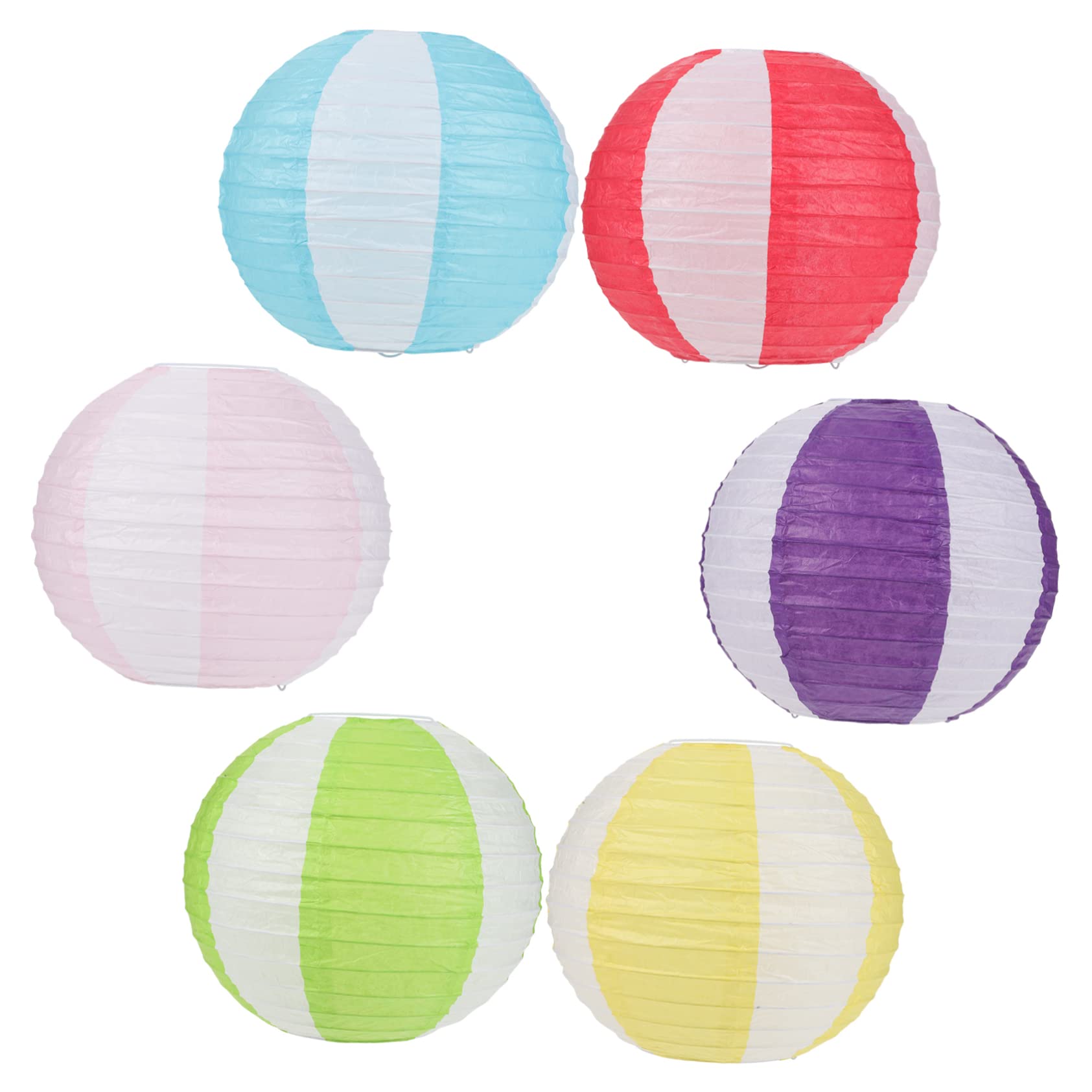 Cabilock 5 Sätze Farblich Passende Papierlaternen Hochzeitsdeko Hochzeitsdeco Rundes Papier Rundes Pergamentpapier Liner Chinesische Laternen Chinesische Papierlaternen Metall 6 Stück * 5