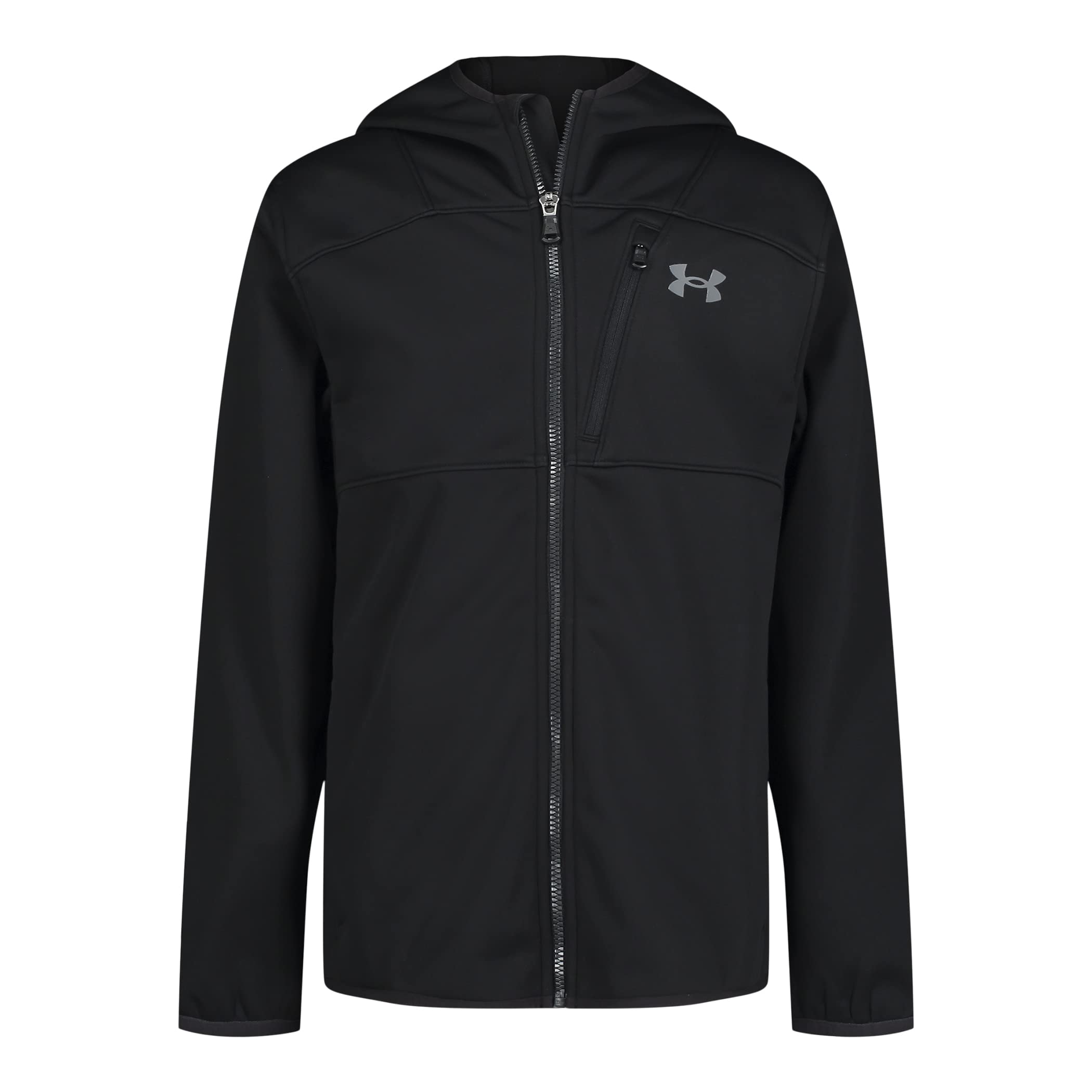 Under Armour Boys' Sim Softshell Hooded Jacket, Full Zipper Closure