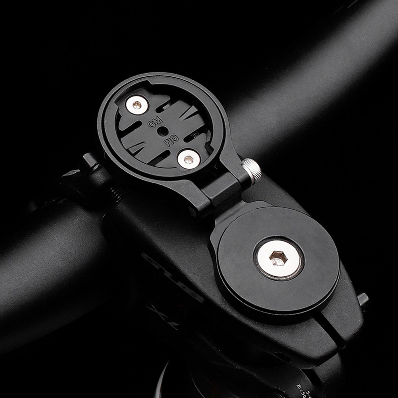 Soporte de Bicicleta para Garmin Edge, Wahoo Elemnt, Bryton, Cateye, Aleación de Aluminio, Soporte de Manillar Ajustable (Negro)
