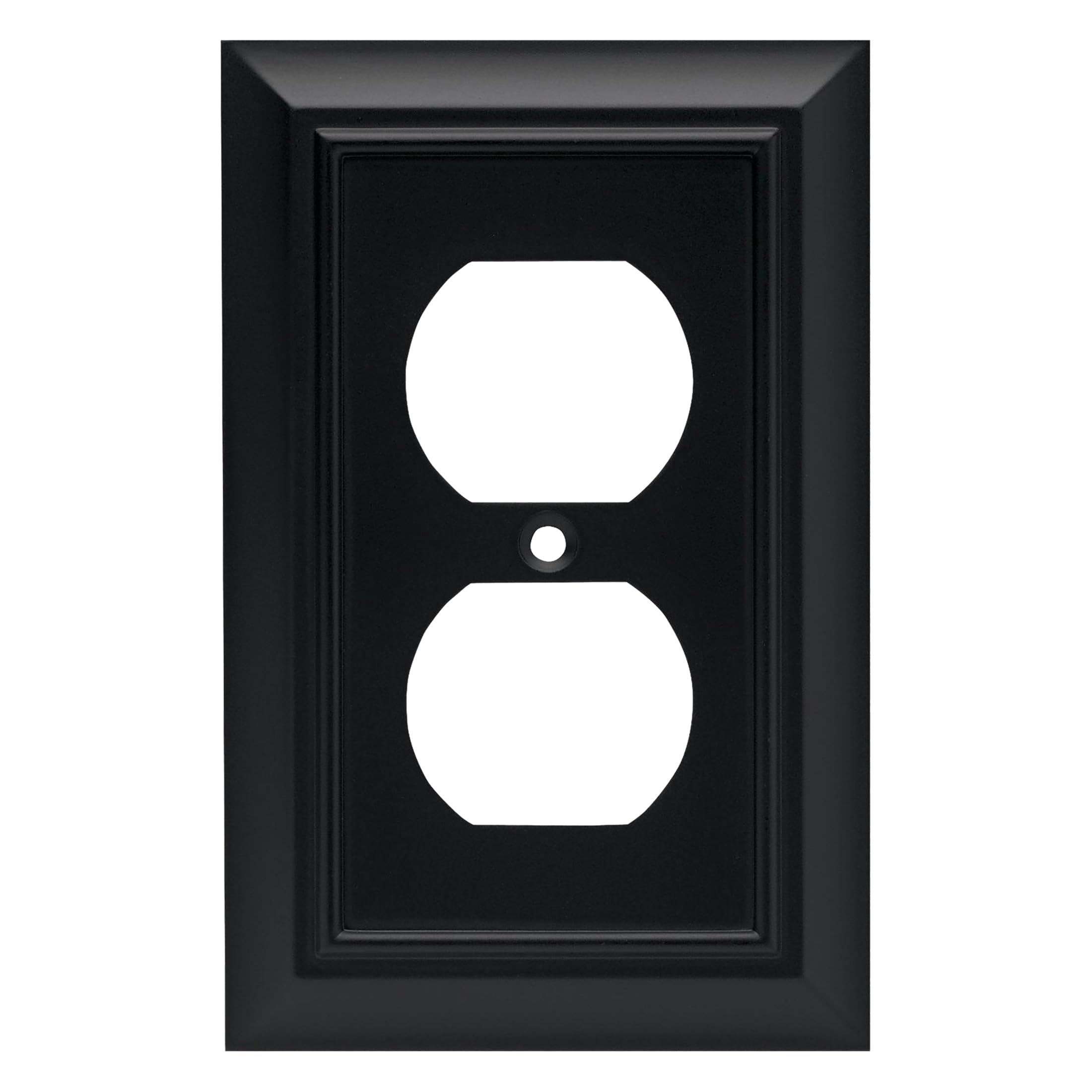 Brainerd 64218 Architectural Single Duplex Outlet Wall Plate/Switch Plate/Cover, Flat Black-image-8