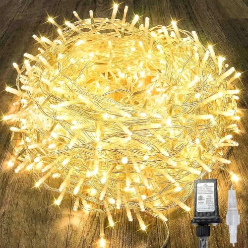 KAQ Connectable 240LED 88Ft String Lights Indoor Outdoor Timer Warm White