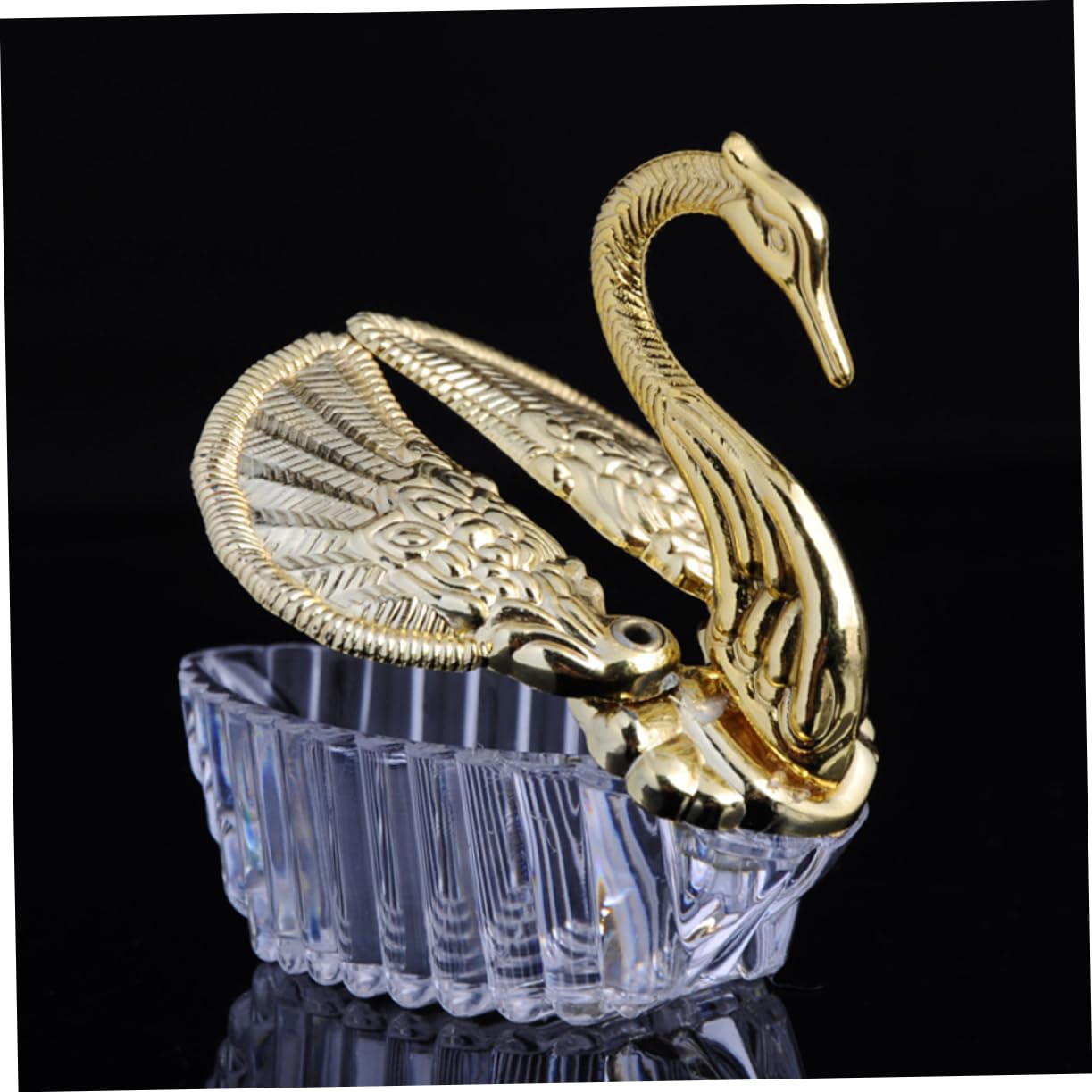 GOOHOCHY 12pcs Swan Candy Holders Candy Tray Table Decorations Candy Containers Candy Jar Swan Miniature Swan Figurine Dessert Plates Swan Candy Bowl Swan Statue Wedding Candy Box