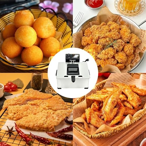 Cikda Deep Fat Fryer 5 Litre with 3 Removable Baskets and Lid - Image 7