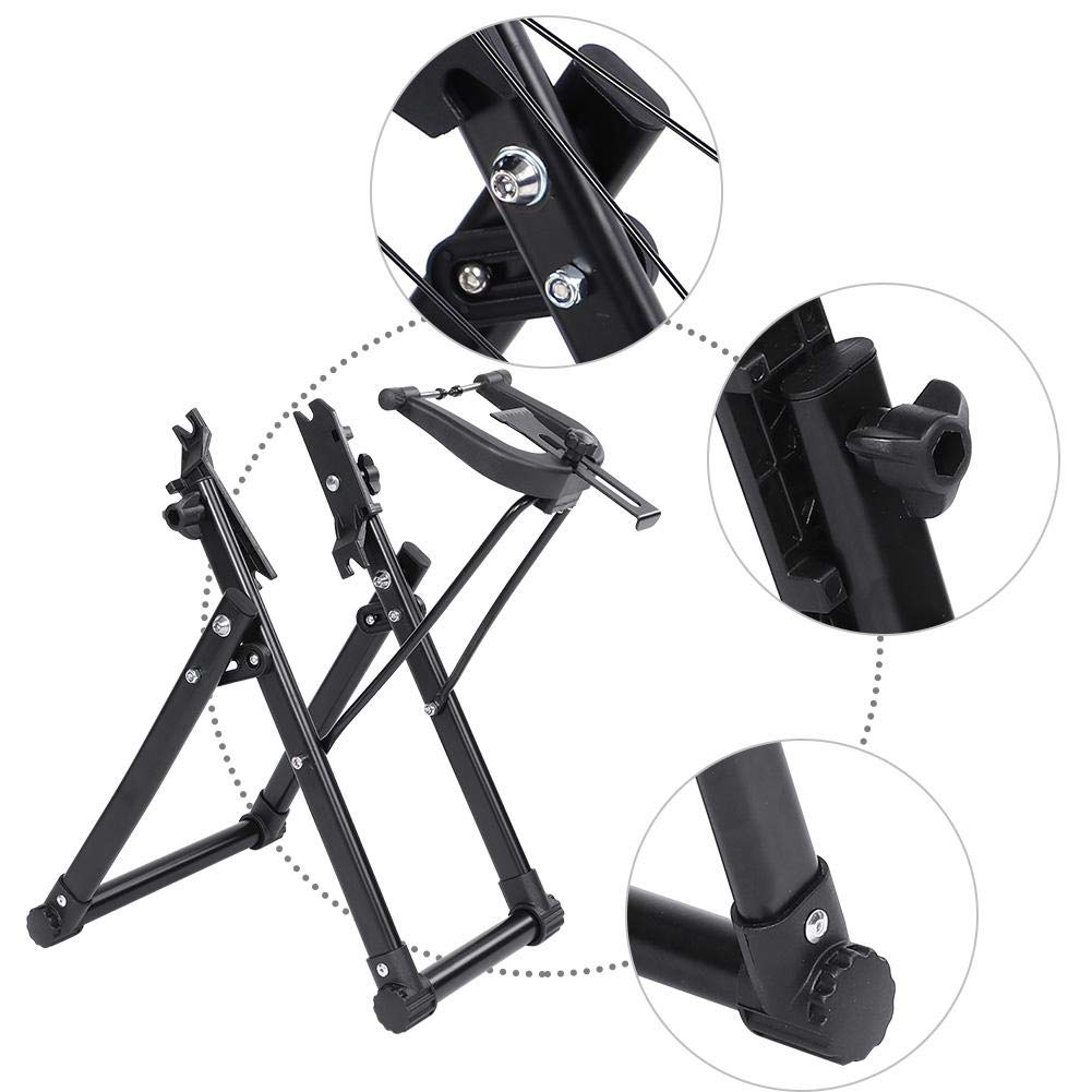 SOULONG Support d'Entraînement Vélo Pliable Trainer pour Vélo Intélligent en Alliage d'Aluminium pour Vélo Noir Convient pour Mécanicien à Domicile et Mécanicien d'Équipe