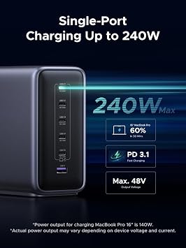 UGREEN Nexode 500W 6-Port USB C Desktop Charger Fast Charging Station