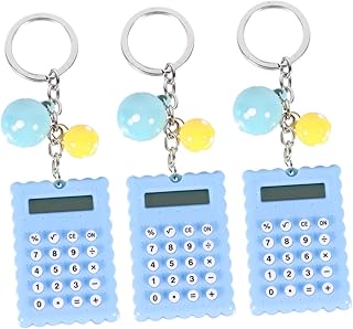 VILLCASE 3Pcs Calculadora De Bolso Calculadora Infantil Calculadora Simples Calculadora Pequena Para Crianças Chaveiro Chaveiro Papelaria Infantil Calculadora Básica Calculadora Portátil