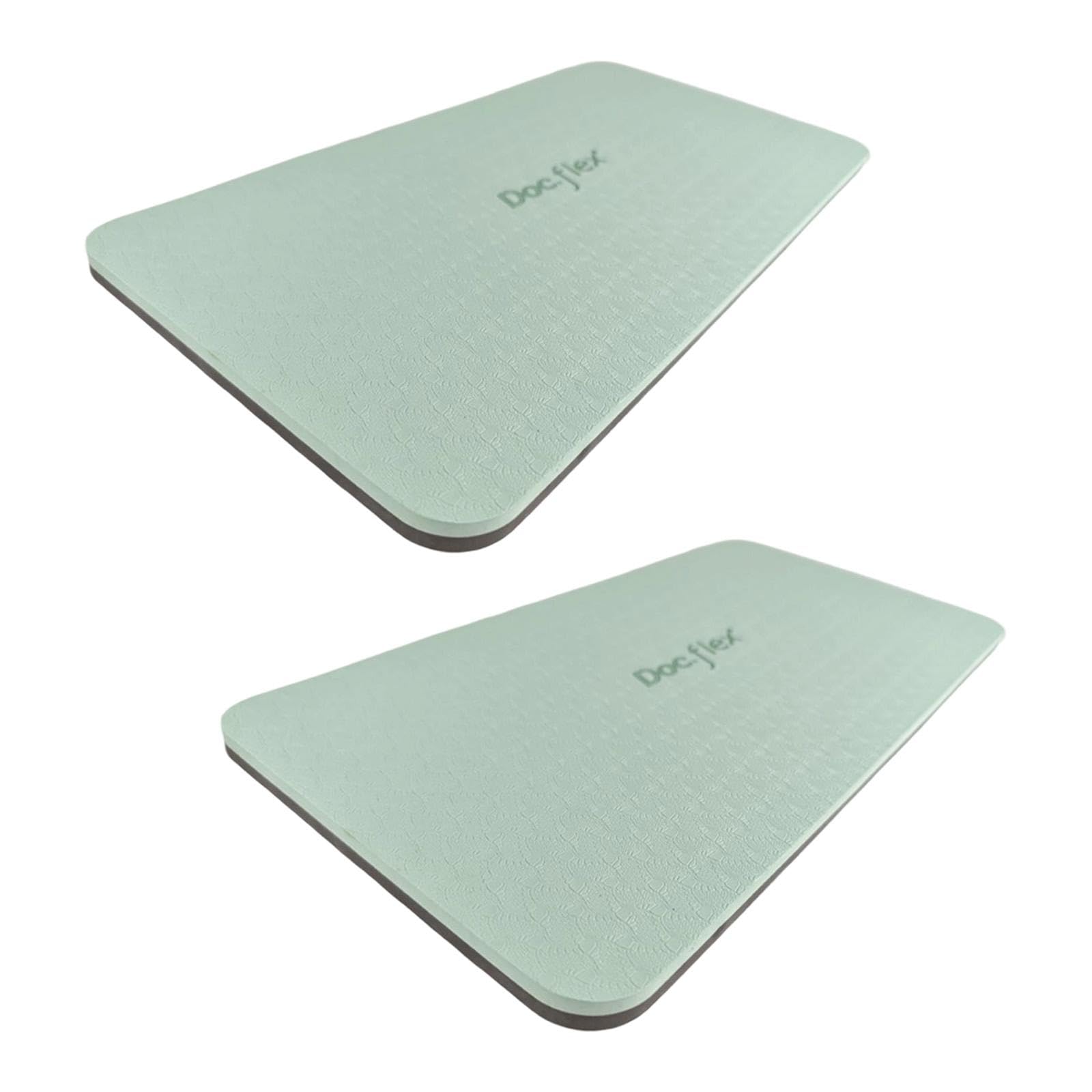 KiBcsLic 2 Pack Pilates Reformer Mats, Pilates Knee Mats, Versatile Accessories, Non-Slip Knee Pads for Training Studio, Light Green