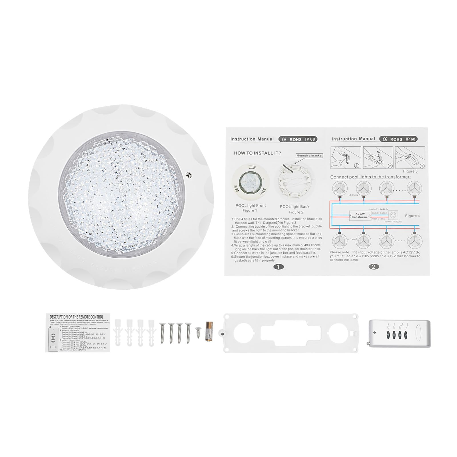 Schwimmbad Licht, Led Schwimmende Poolbeleuchtung, 2835 Lichtperlen, Rgb-lichtfarbe, Kann In Hotelschwimmbecken, Disco-schwimmbecken, Außenpools, Clubhouse, 3000lm, Wasserdichte Ip68