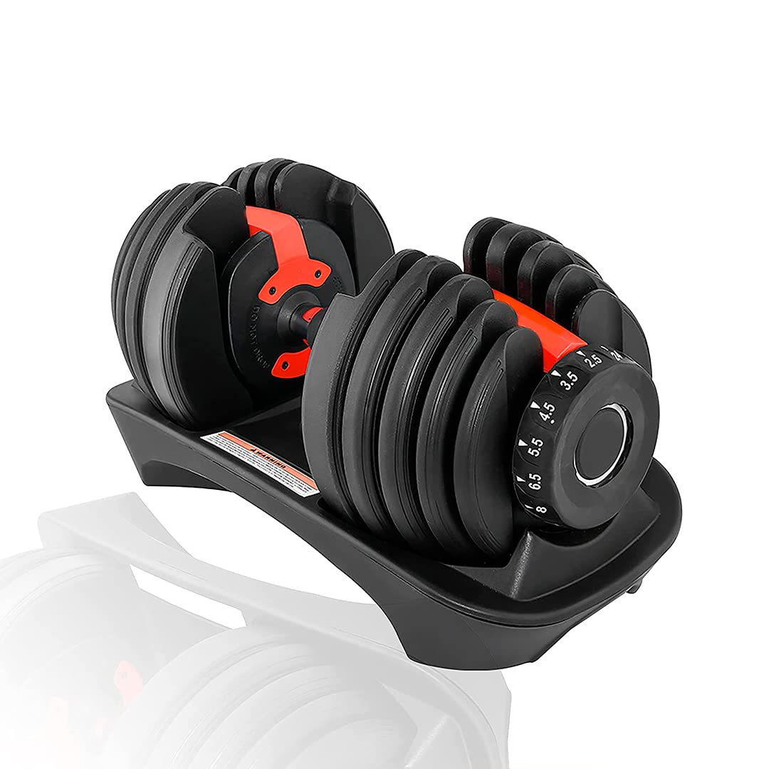 RoboTouch Adjustable Iron & Metal Dumbbells (2.5kg to 24kg) for Men & Women for Fitness and Home Workout (Single) - Black / Orange (B09J2B343D) Amazon Price History, Amazon Price Tracker