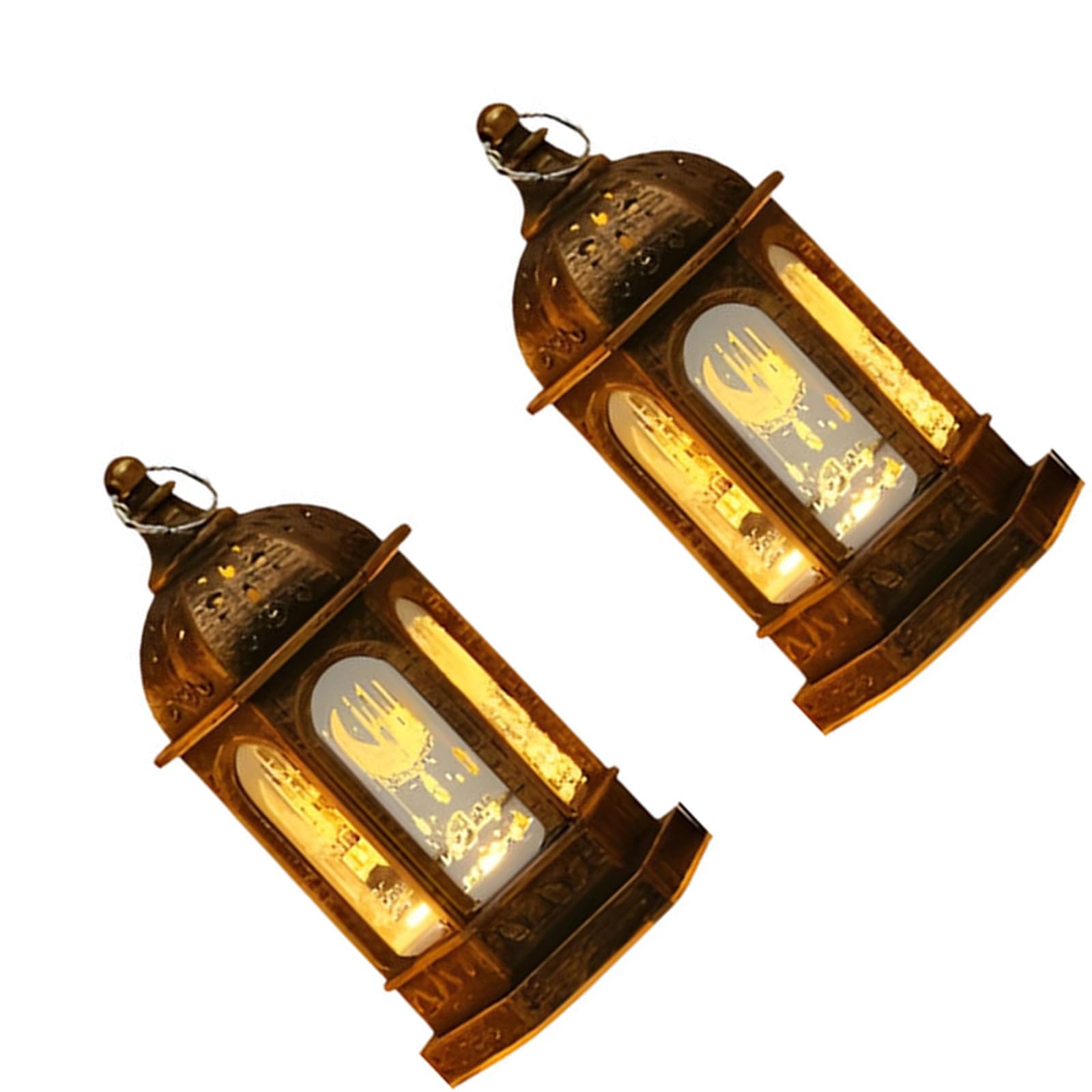Kaeltsyn Cultural Celebration Light with Festive Designs for Seasonal Decor Tabletop Use White Eid Lamp