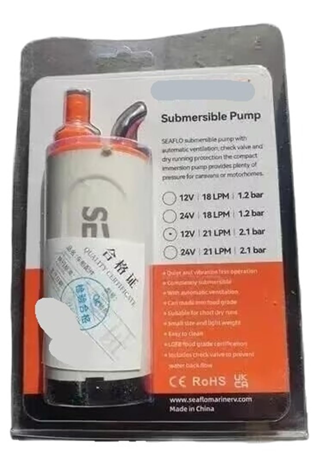Przenośna pompa zatapialna DC 12 V 12 LPM 15LPM 18LPM 21LPM Mini pompa do zbiornika wody do kampera pompa do zestawu herbaty | DC 12V, 12LPM, 15LPM, 18LPM, 21LPM, mini pompka, przenośna, podwodna, pompka do wody, pompka do herbaty (12V SFSP1-L015-02)